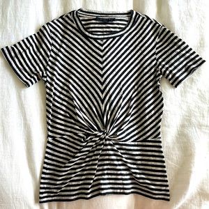 Like New AllSaints Striped Black&White Top